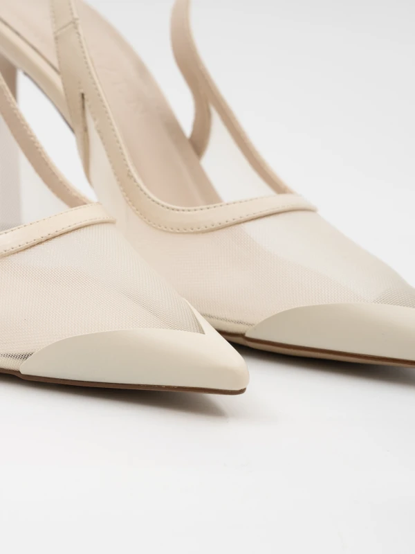 FİLE DETAYLI TOPUKLU BEJ