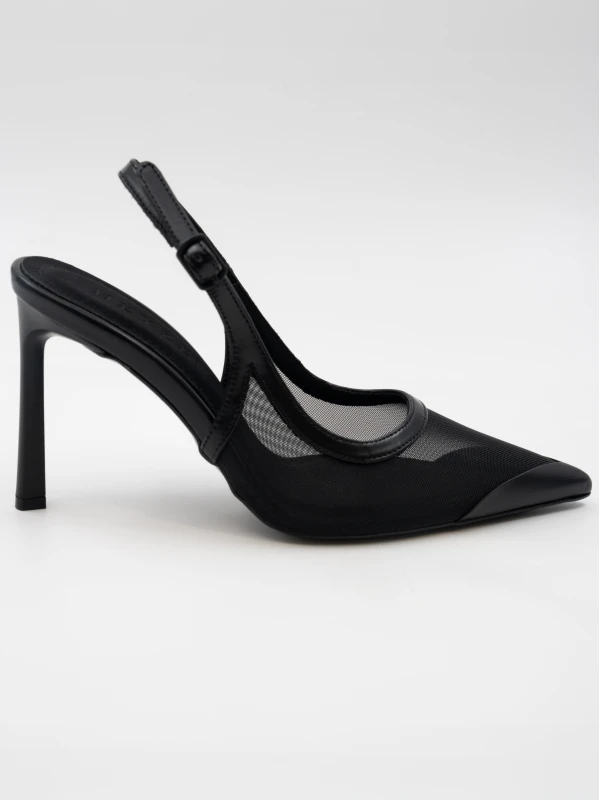 FİLE DETAYLI TOPUKLU SİYAH