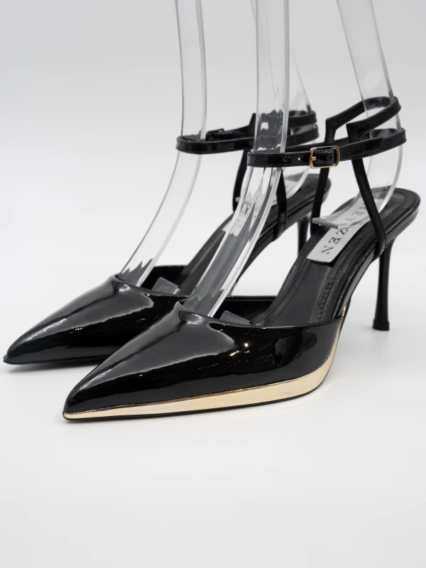 GOLD DETAYLI RUGAN TOPUKLU SİYAH