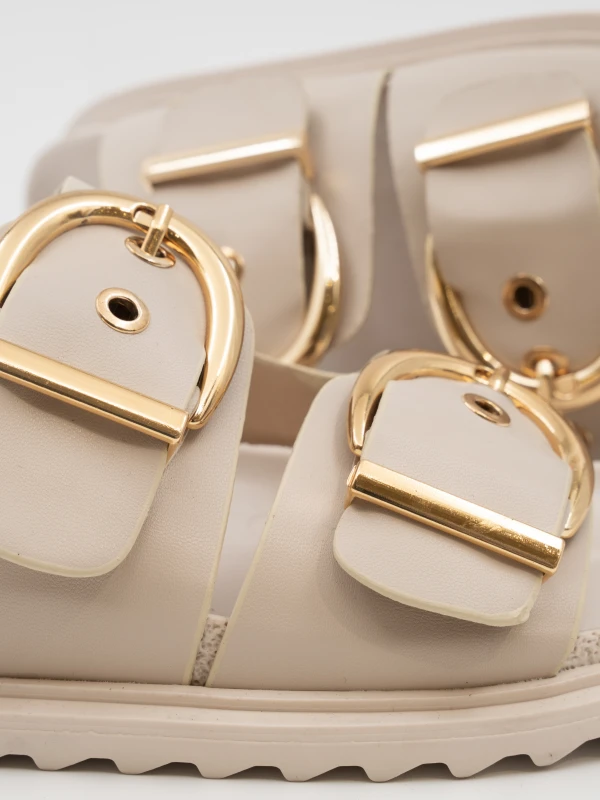 GOLD TOKA DETAYLI TERLİK KREM