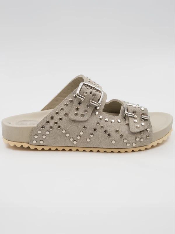 KADIN ZIMBA DETAYLI SÜET DERİ TERLİK BEJ