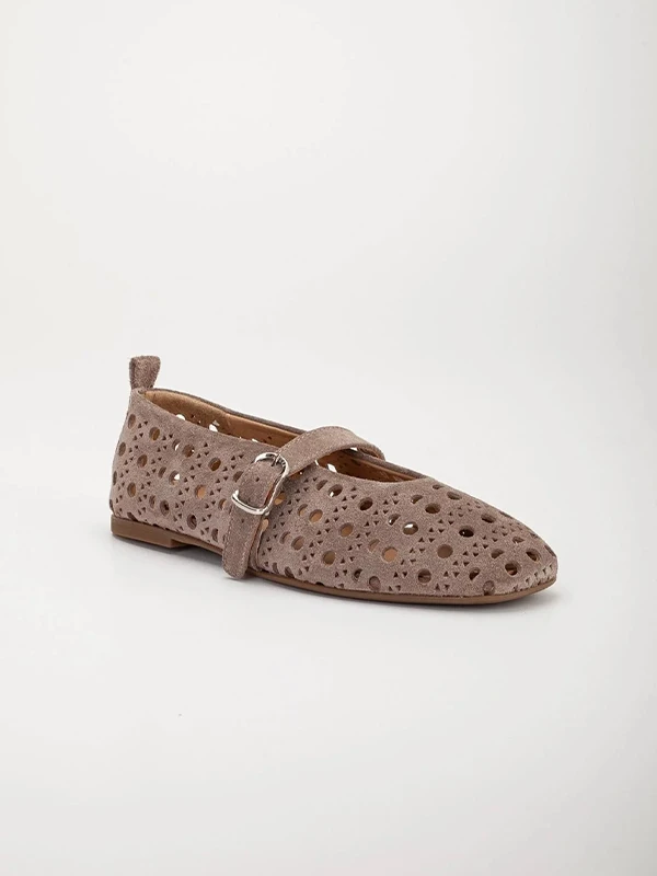 ALICE LAZER KESİM DETAYLI SÜET BABET