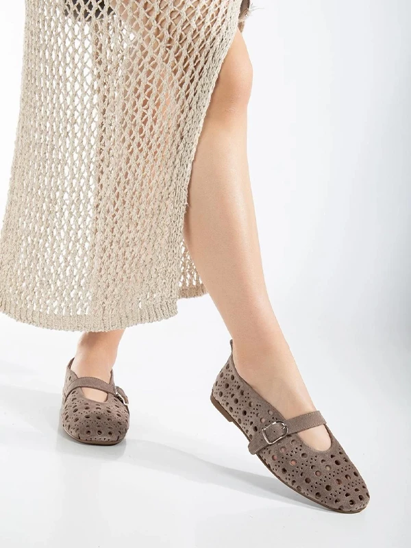 ALICE LAZER KESİM DETAYLI SÜET BABET