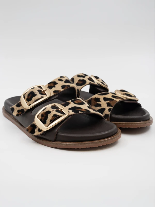 LEOPAR DESENLİ DERİ TERLİK LEOPAR