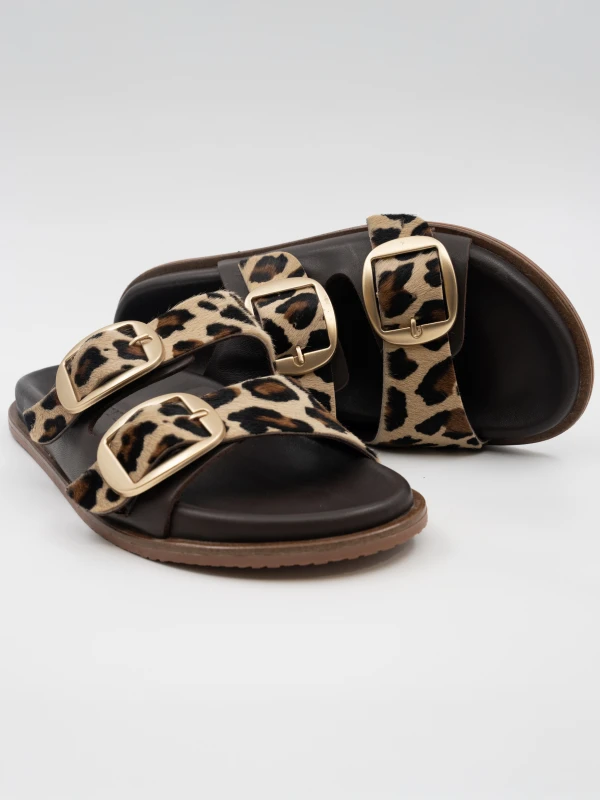 LEOPAR DESENLİ DERİ TERLİK LEOPAR