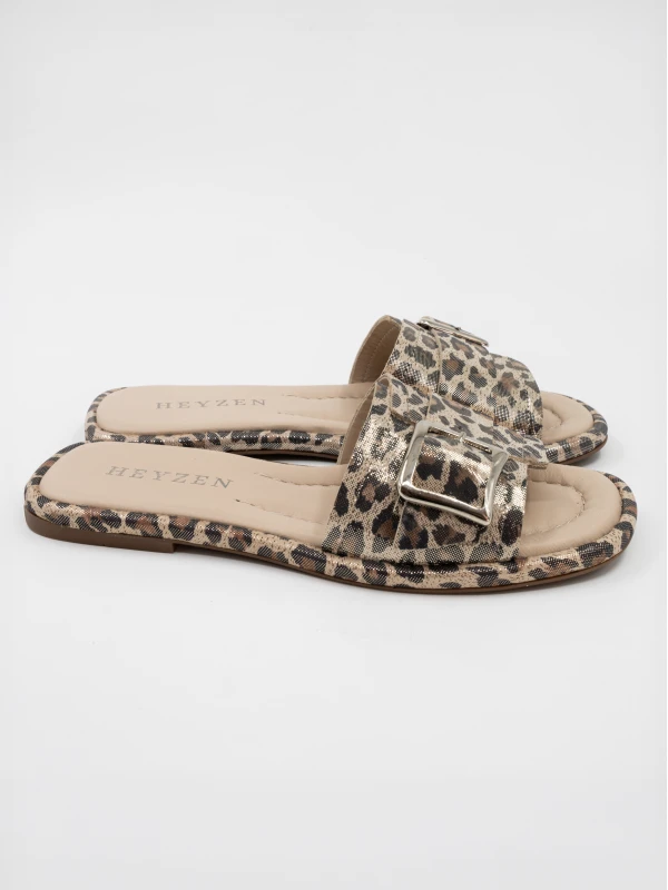 LEOPAR DESENLİ DERİ TERLİK LEOPAR