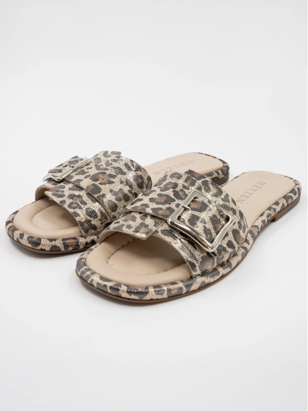 LEOPAR DESENLİ DERİ TERLİK LEOPAR