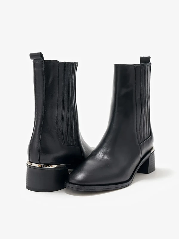 METAL DETAYLI CHELSEA BOT SİYAH