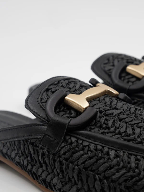 NATURAL HASIR TERLİK SİYAH