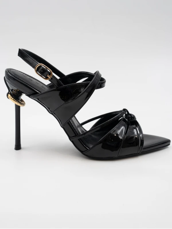 ÖKÇE GOLD TOKA DETAYLI TOPUKLU SİYAH