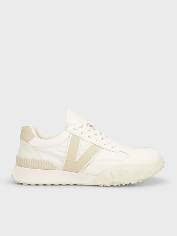 PARAŞÜT KUMAŞ DERİ SNEAKER BEJ