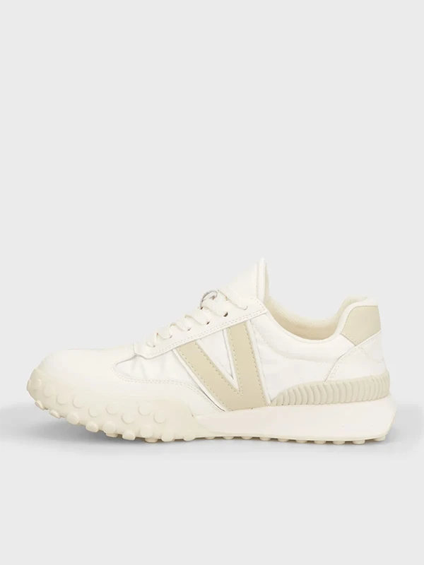 PARAŞÜT KUMAŞ DERİ SNEAKER BEJ