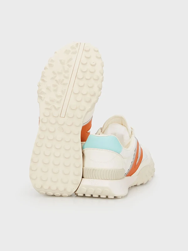 PARAŞÜT KUMAŞ DERİ SNEAKER TURUNCU