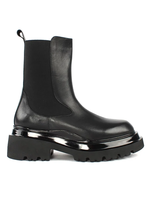 PARLAK TABAN DETAYLI EVA BOT SİYAH