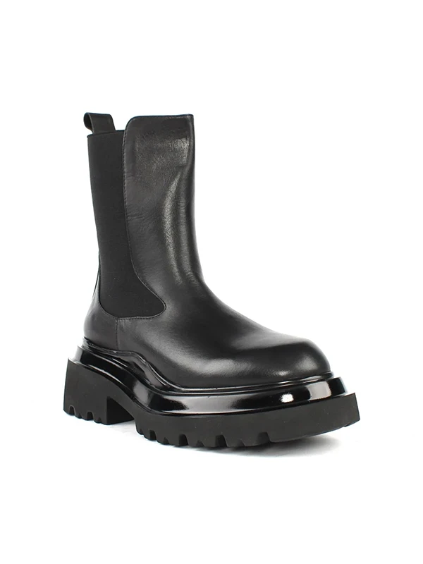 PARLAK TABAN DETAYLI EVA BOT SİYAH