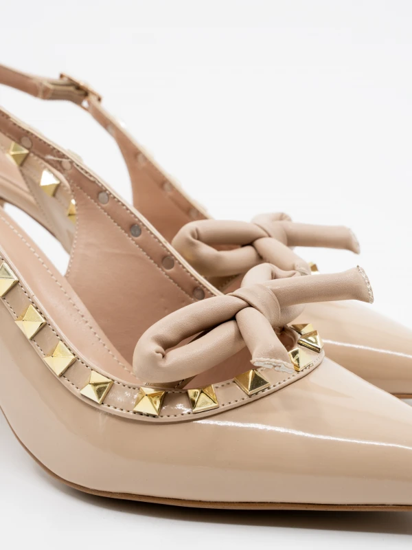 RUGAN DERİ KADIN TOPUKLU NUDE