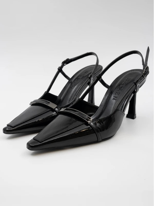 SİVRİ BURUN TOPUKLU SİYAH