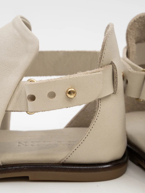 SOFT DERİ SANDALET KREM