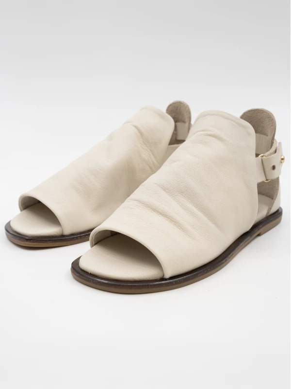 SOFT DERİ SANDALET KREM