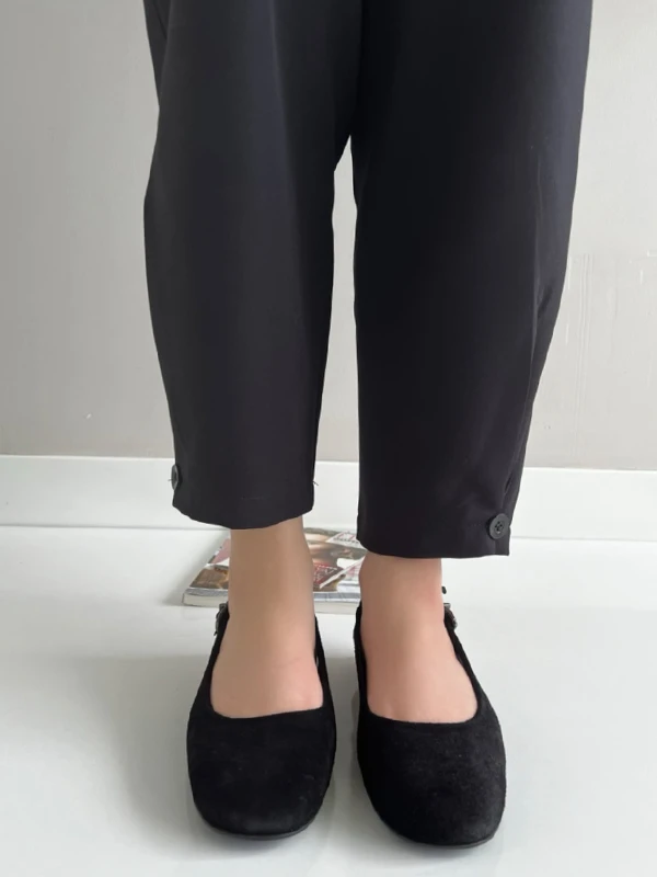 SÜET DERİ BABET SİYAH