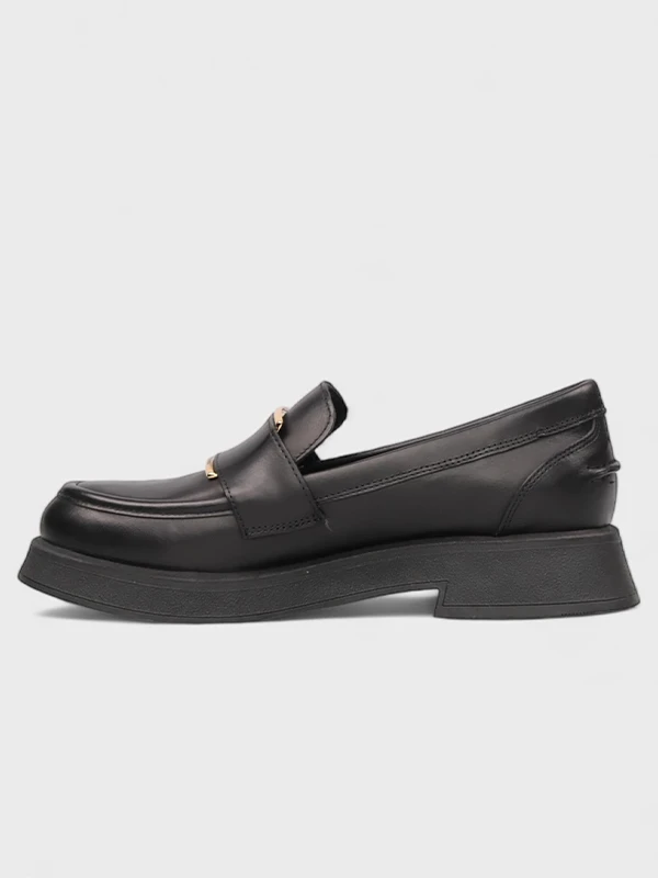 TOKA DETAYLI DERİ LOAFER SİYAH