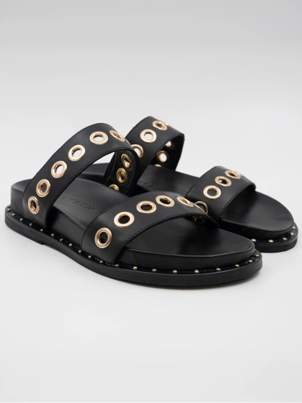 TROK DETAYLI DERİ TERLİK SİYAH