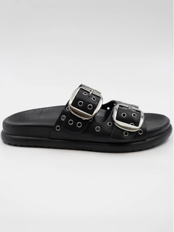 TROKLU DERİ TERLİK SİYAH