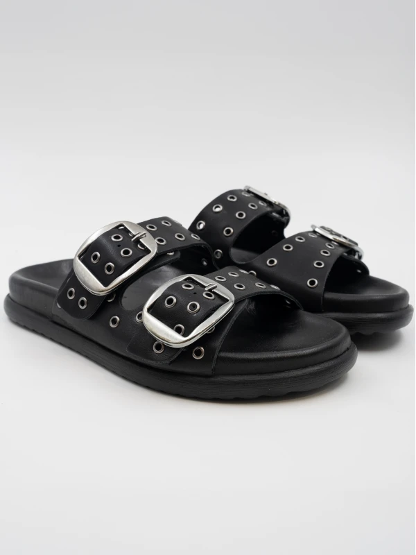 TROKLU DERİ TERLİK SİYAH