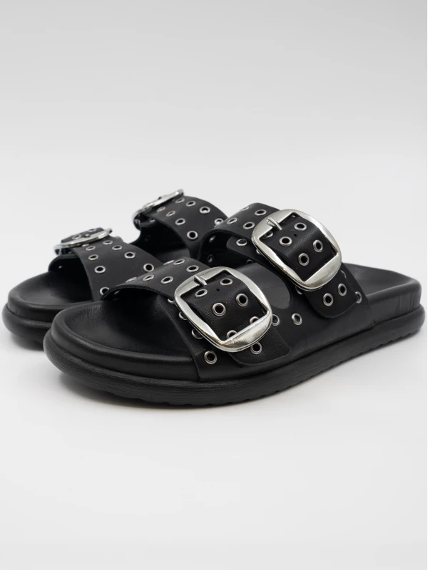 TROKLU DERİ TERLİK SİYAH