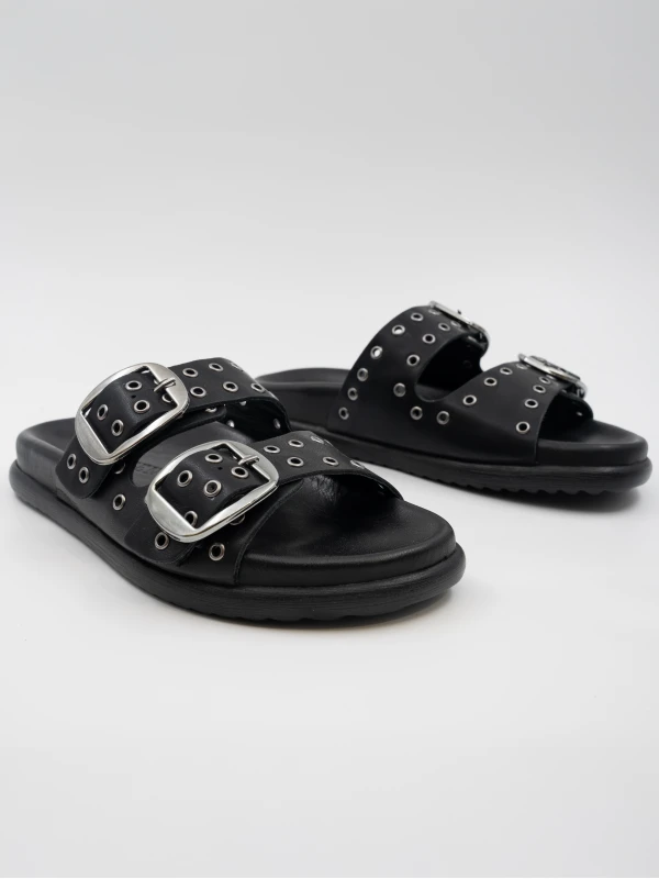 TROKLU DERİ TERLİK SİYAH