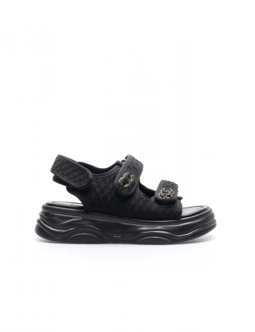 BANT DETAYLI SANDALET SİYAH