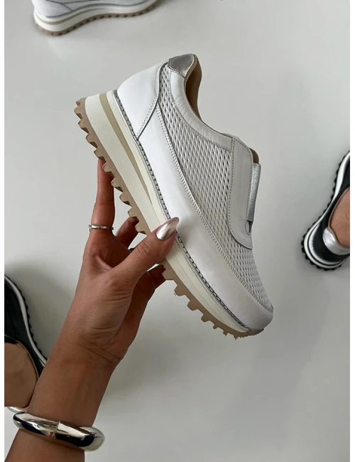 DERİ KADIN SPOR AYAKKABI BEYAZ