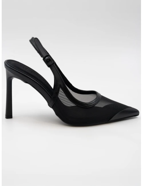 FİLE DETAYLI TOPUKLU SİYAH