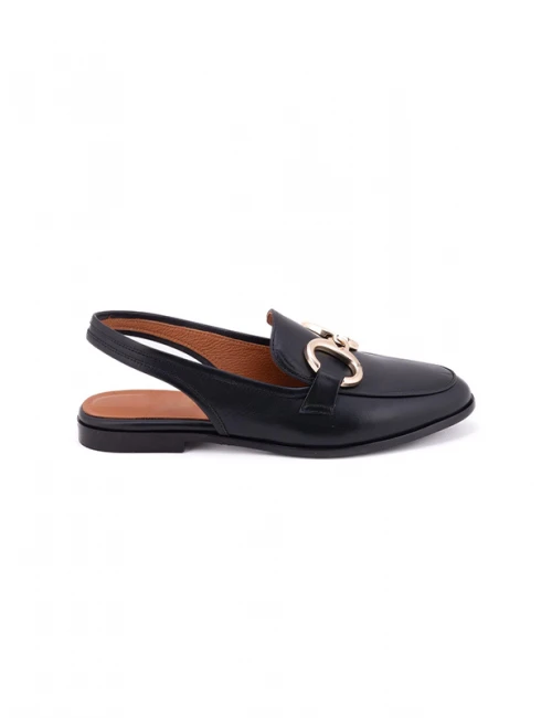 GOLD TOKA DETAYLI DERİ SANDALET