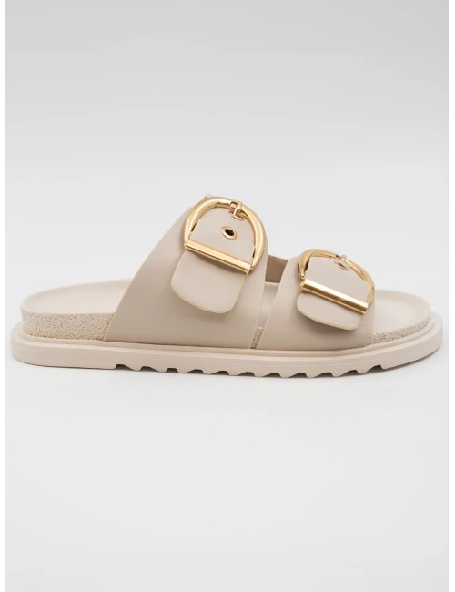 GOLD TOKA DETAYLI TERLİK KREM