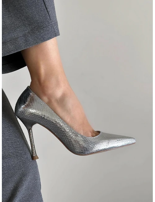 KROKO BASKILI STİLETTO