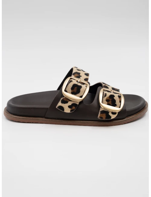 LEOPAR DESENLİ DERİ TERLİK LEOPAR