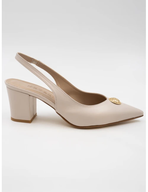 Mat Vegan Deri Topuklu NUDE