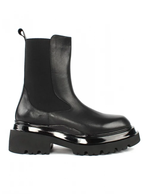 PARLAK TABAN DETAYLI EVA BOT SİYAH