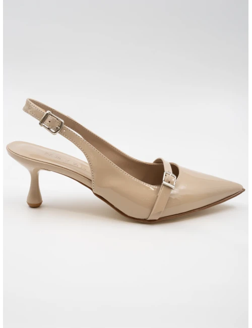 Rugan Toka Detaylı Topuklu NUDE