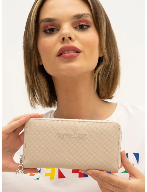 United Colors Of Benetton Kadın Cüzdan BEJ