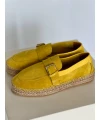 TABAN HASIR DETAYLI LOAFER SARI