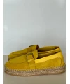 TABAN HASIR DETAYLI LOAFER SARI