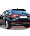 Audi A3 Rieger Difüzör Parlak Siyah
