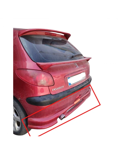 206 Makyajlı Kasa Arka Tampon Eki BOYALI