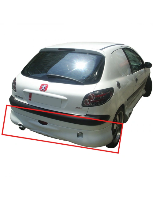 206 Makyajsız Kasa Arka Tampon Eki BOYALI