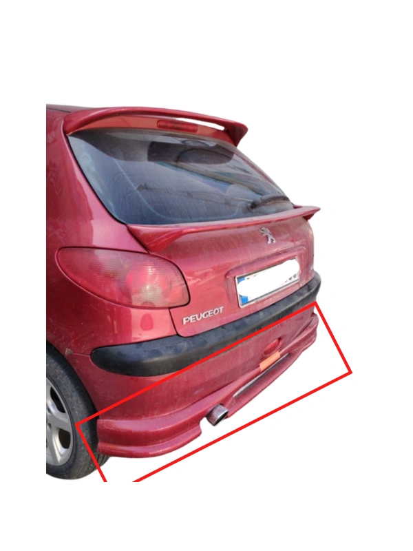 206 Makyajlı Kasa Arka Tampon Eki BOYALI