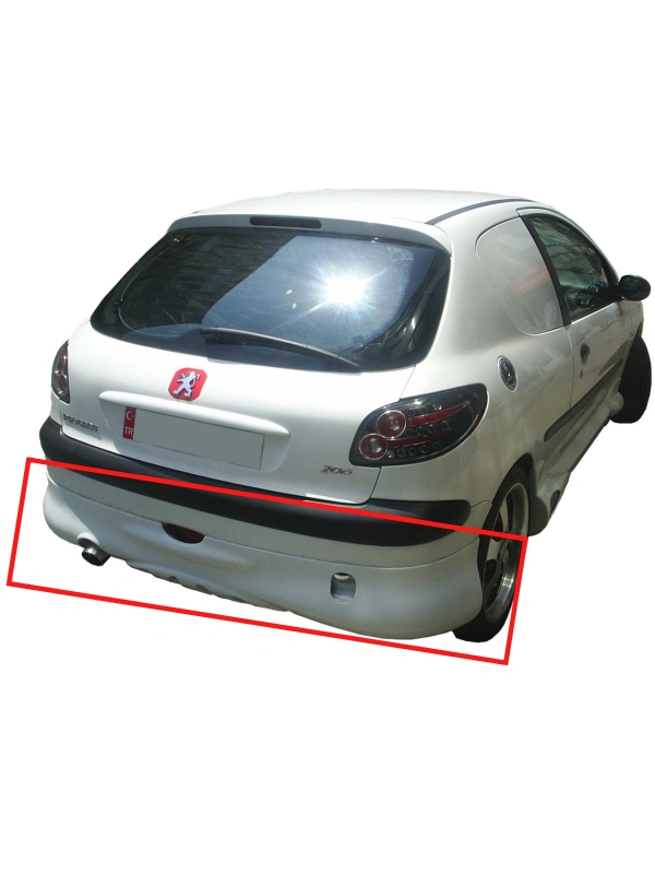 206 Makyajsız Kasa Arka Tampon Eki BOYALI