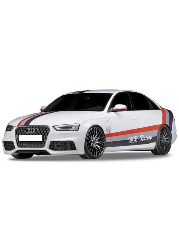 Audi A4 B8 2008 - 2012 RS4 Yan Marşpiyel Seti BOYALI