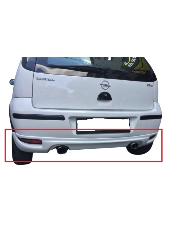 Corsa C Makyajlı Kasa Arka Tampon Eki BOYALI